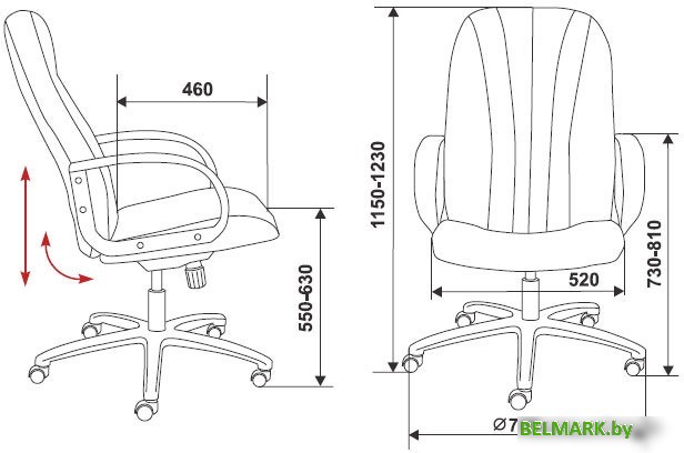 Кресло Бюрократ T-898AXSN-B - фото2