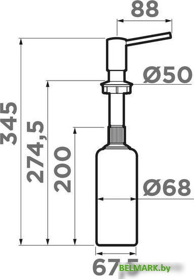Дозатор для жидкого мыла Omoikiri OM-02-RG (royal green матовый) - фото2