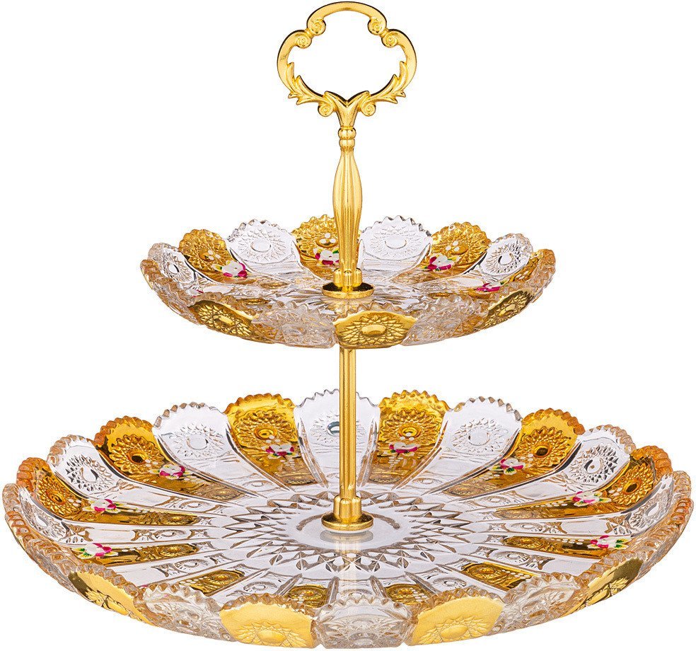 Этажерка для фруктов Lefard Gold Glass 195-161 - фото