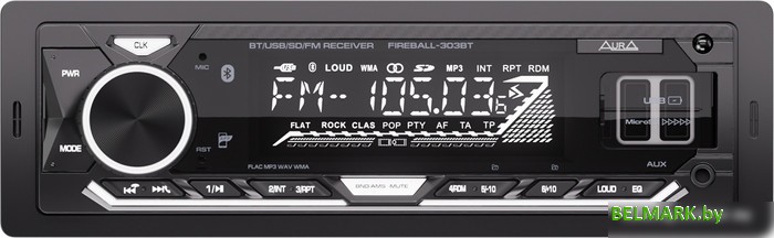 USB-магнитола Aura Fireball-303BT - фото