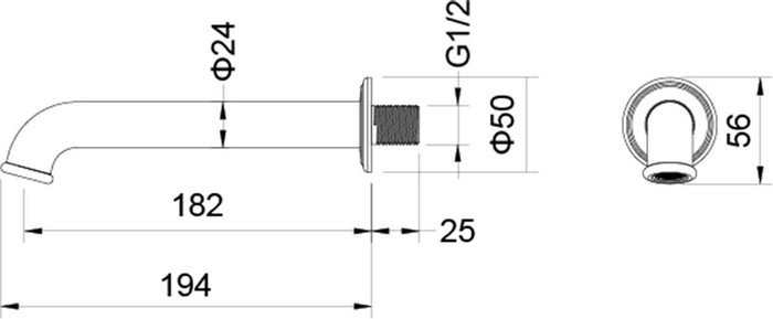 Излив Aquatek Классик AQ1541PG (золото) - фото2