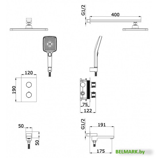 Душевая система Vieir V25004-3C - фото2