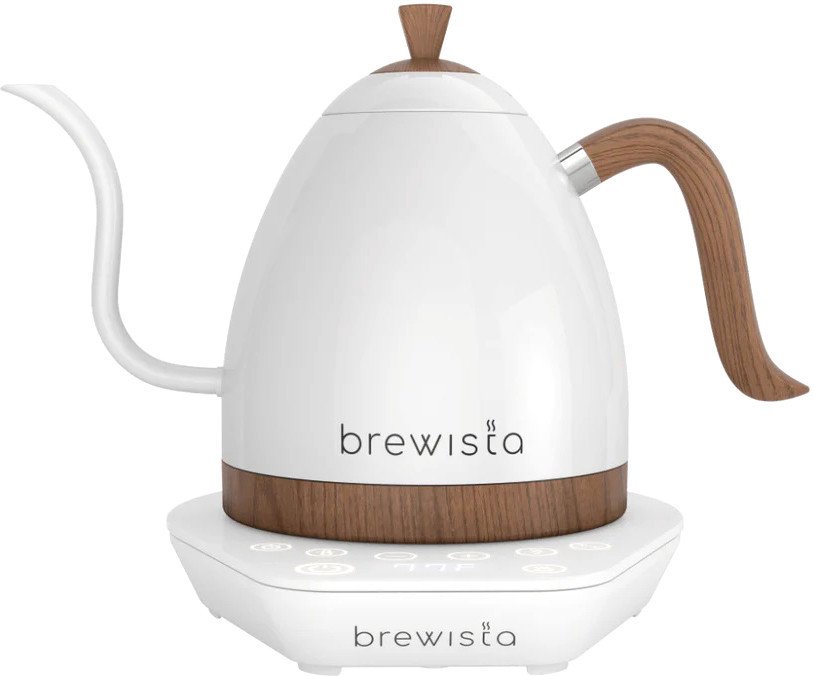 Электрический чайник Brewista Artisan Gooseneck 1л (белый/дерево) - фото