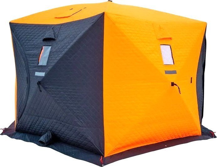Палатка для зимней рыбалки Ex-Pro Winter Юрта 7EXUBO (черный/оранжевый) - фото