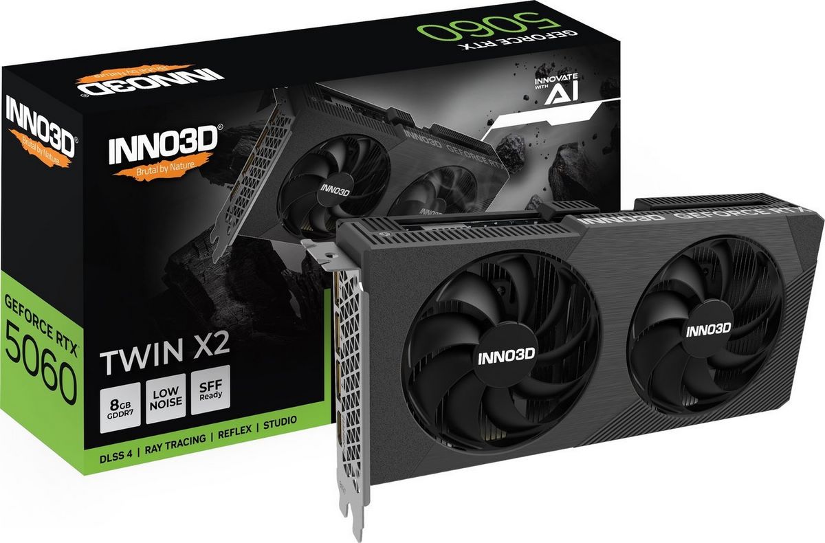 Видеокарта Inno3D GeForce RTX 5060 Twin X2 N50602-08D7-169570N - фото2