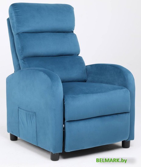 Реклайнер Calviano 2164 (велюр синий) - фото