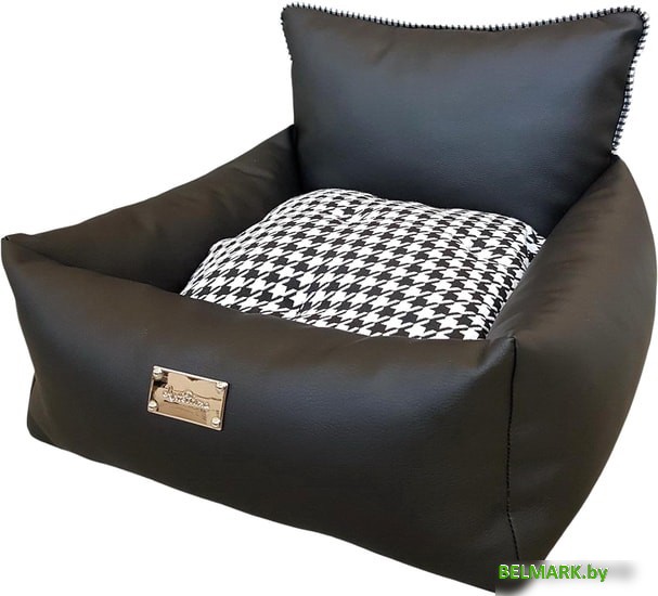 Лежак AntePrima Aurora AURPELPDPNER01 (черный/принт крадрат) - фото