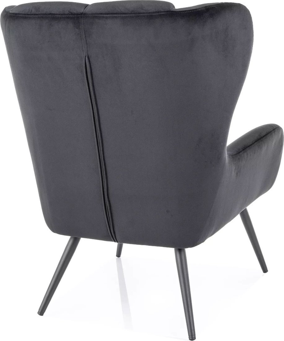 Интерьерное кресло Signal Louis Velvet 19 (черный/черный) - фото2