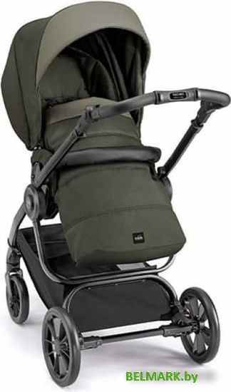 Универсальная коляска CAM Posh (2 в 1, оливковый/рама матовый черный) - фото2
