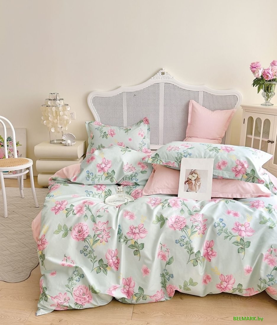 Постельное белье Реноме 1.5сп Темно-синяя коллекция ПП 7436 (сатин) - фото