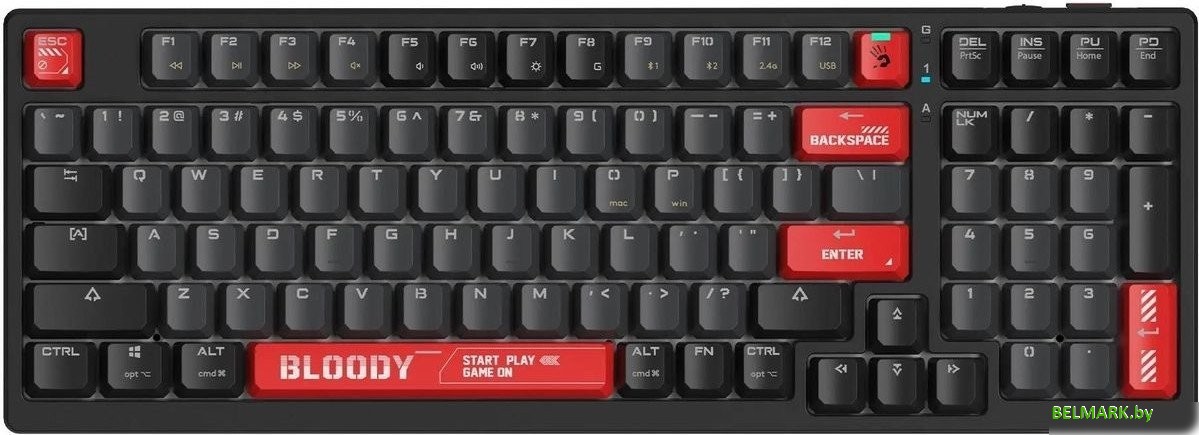 Клавиатура A4Tech Bloody WS98 Black & Red (Bloody BLMS Red Plus) - фото2