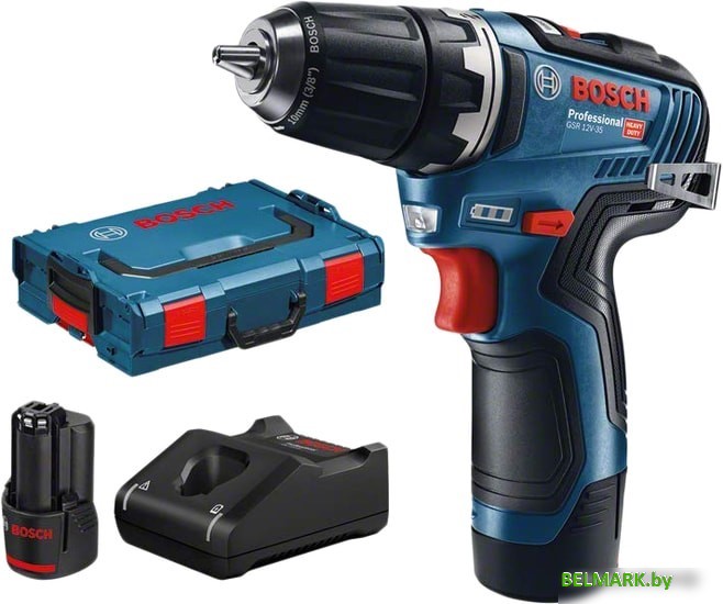 Дрель-шуруповерт Bosch GSR 12V-35 Professional 06019H8002 (с 2-мя АКБ, кейс) - фото