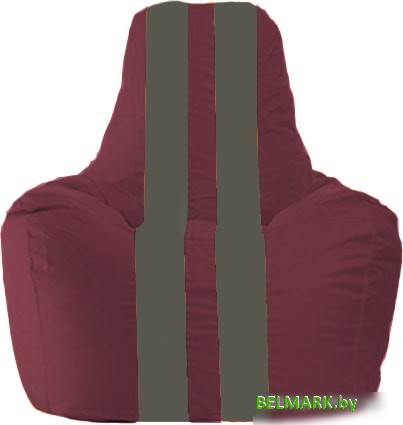 Кресло-мешок Flagman Спортинг С1.1-300 (бордовый/темно-серый) - фото