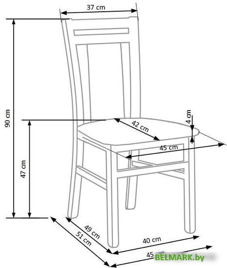 Стул Halmar Hubert 8 (темный орех/lars 07) - фото2