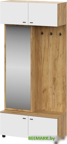 Вешалка для одежды SV-Мебель Милан исп.2 00-00108161 (дуб золотой/белый матовый) - фото