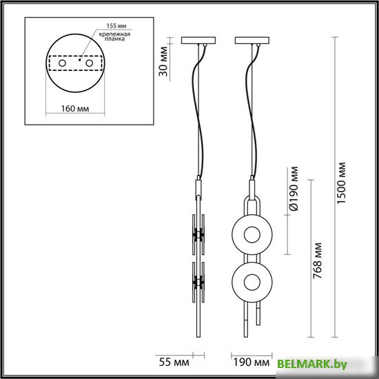 Подвесная люстра Odeon Light Magnet 5407/23L - фото2