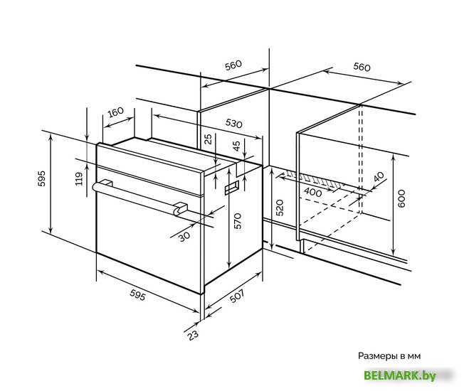 Электрический духовой шкаф LEX EDM 042 IX - фото2