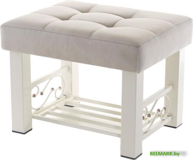 Банкетка AMC Lux 5 с полкой ткань бежевый/бежевый/бежевый 5.2Б60333 - фото