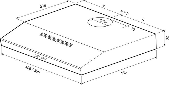 Кухонная вытяжка Krona Ermina 600 PB (нержавеющая сталь) - фото2