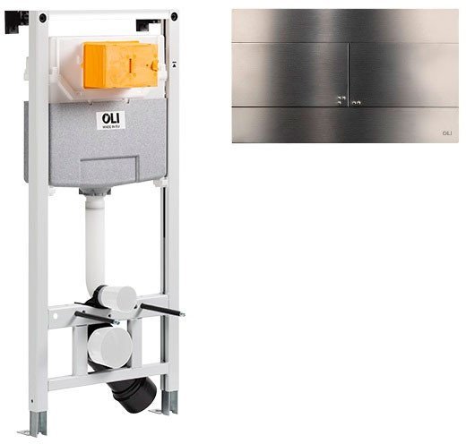 Инсталляция для унитаза OLI 885052+889313 (gun metal) - фото