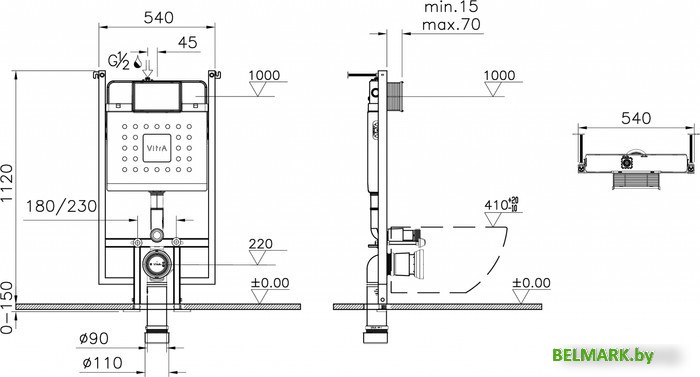 Инсталляция для унитаза Vitra V-Fix Core 738-5800-01 - фото2