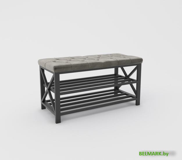 Банкетка Hype Mebel Будс (черный/серый) - фото