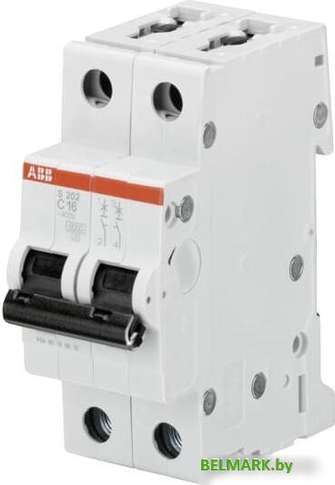 Выключатель автоматический ABB S202-C3 2P C 3A 6kA 2M 2CDS252001R0034 - фото