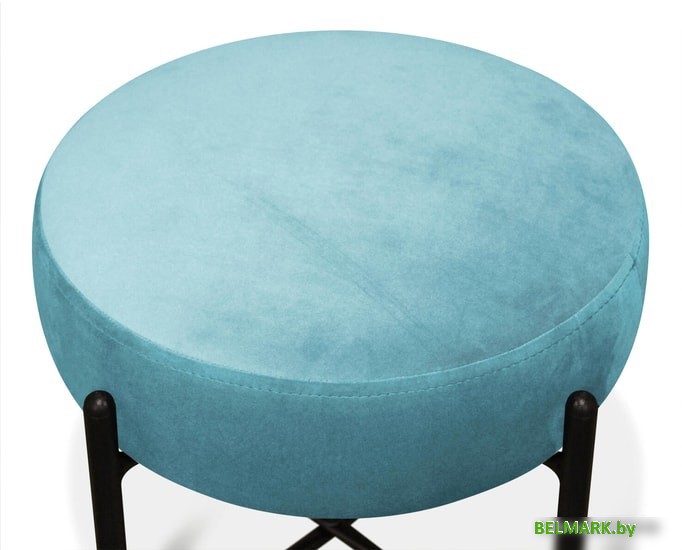 Пуфик Sheffilton SHT-B4 (голубая пастель/черный муар) - фото2