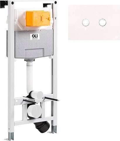 Инсталляция для унитаза OLI 120 ECO 879235 + 216621 (белый матовый) - фото