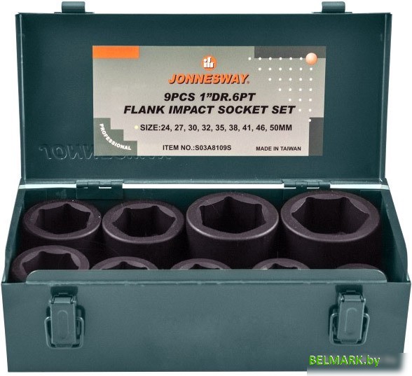 Набор торцевых головок Jonnesway S03A8109S 9 предметов - фото