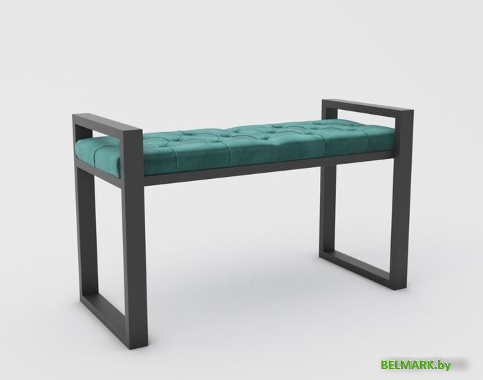 Банкетка Hype Mebel Бридж (черный/зеленый) - фото