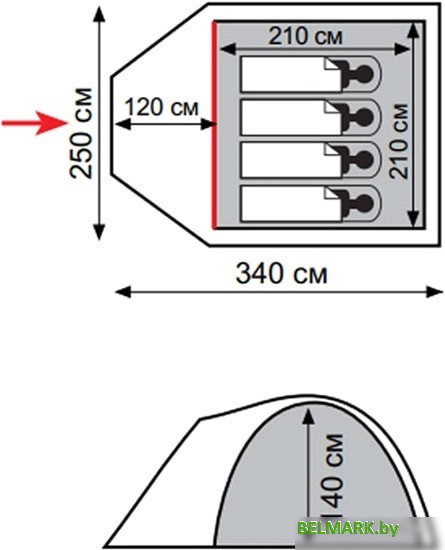 Палатка Totem Chinook 4 V2 - фото2