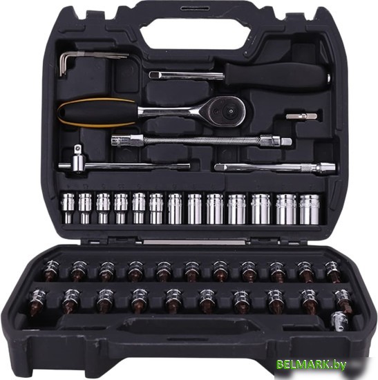 Набор трещотка с головками и битами Deli DL1046 (46 предметов) - фото