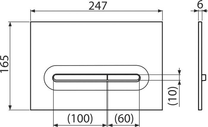 Панель смыва Alcaplast M1878-7 (черный-мат/золотой-мат) - фото2