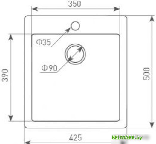 Кухонная мойка Zigmund & Shtain Platz 425 (речной песок) - фото2