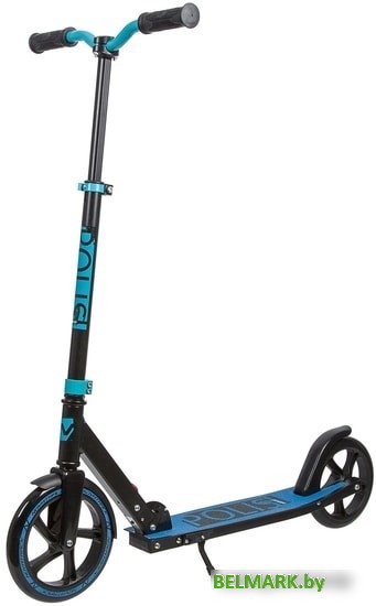 Самокат Novatrack Polis 230 Pro 230.POLIS.BL20 (черный/бирюзовый) - фото