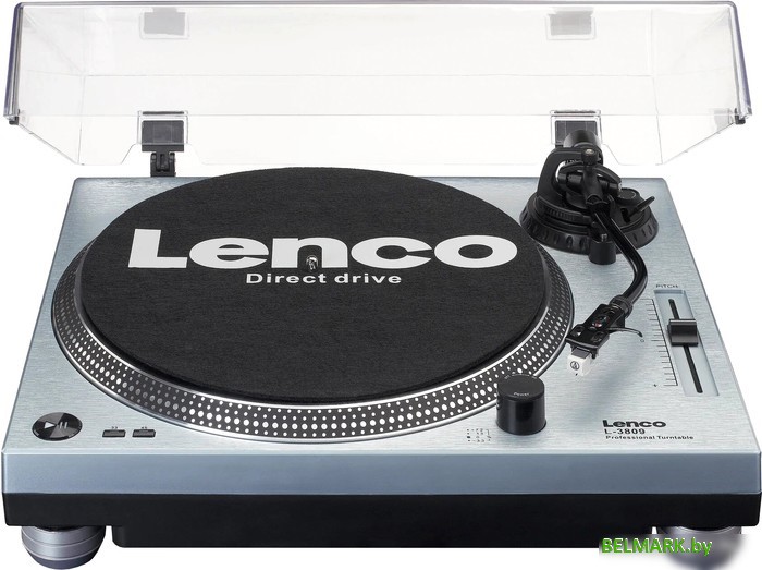 Виниловый проигрыватель Lenco L-3809 (металлик) - фото