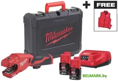 Труборез Milwaukee M12PCSSMC-202C 4933499464 (с 2-мя АКБ, кейс) - фото