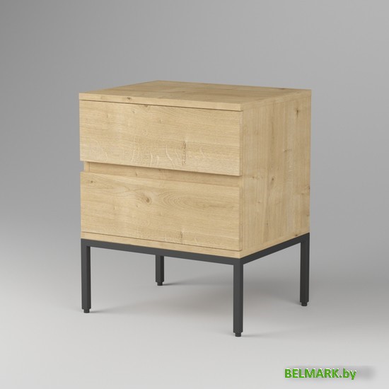 Тумба Дабер 005 ТП5.0.2.14 (черный/дуб гамильтон натуральный) - фото