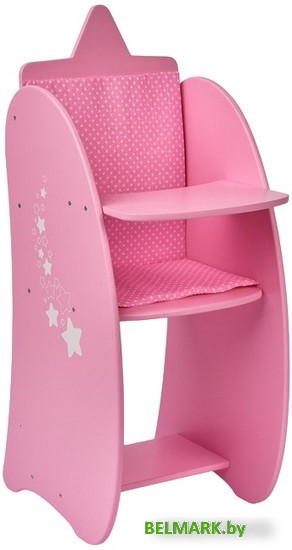 Стульчик для кукол Leader Toys Diamond Star для кормления 74319 (розовый) - фото
