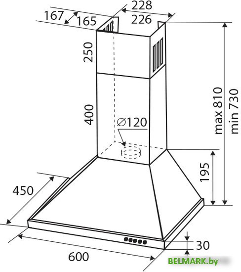 Кухонная вытяжка Zigmund & Shtain K 139.6 S - фото2