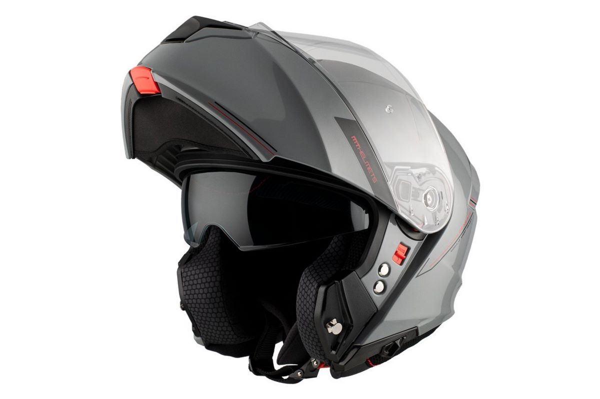 Мотошлем MT Helmets Genesis SV Solid A12 (S, серый глянцевый) - фото2