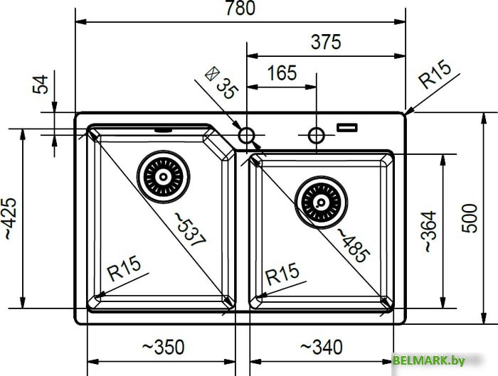 Кухонная мойка Franke Urban UBG 620-78 (бежевый) - фото2