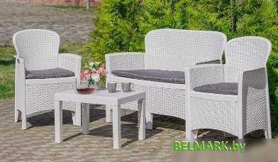Набор садовой мебели Ipae Progarden JUN06CBI (белый) - фото