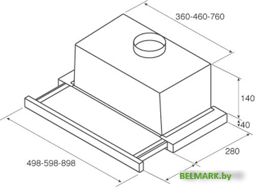 Кухонная вытяжка Jetair Aurora LX/WH/F/60 PRF0045669C - фото2