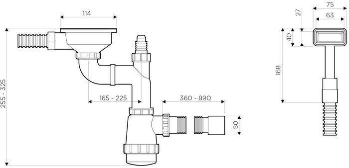 Сифон Omoikiri WK-1 AB - фото2