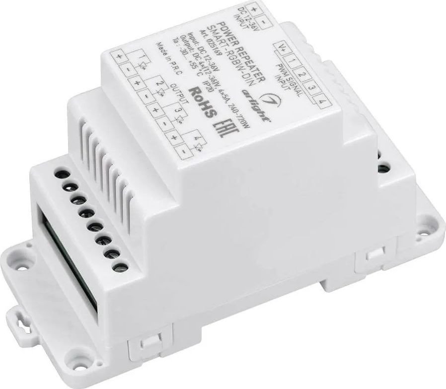 Усилитель контроллера RGBW Arlight Smart-RGBW-DIN 025169 - фото