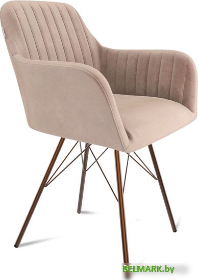 Стул Sheffilton SHT-ST38-1/S37 (латте/медный металлик) - фото