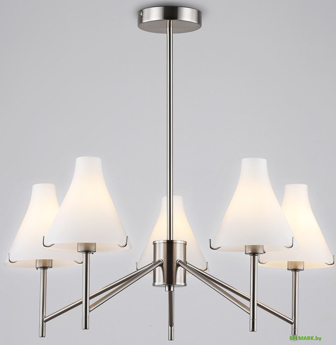 Подвесная люстра Ambrella LH57123/5 SN/FR (никель/белый матовый) - фото