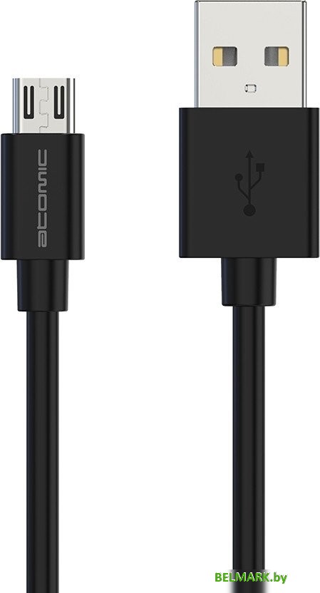 Кабель Atomic HQ-Base 30.240 USB Type-A - microUSB (1 м, черный) - фото2